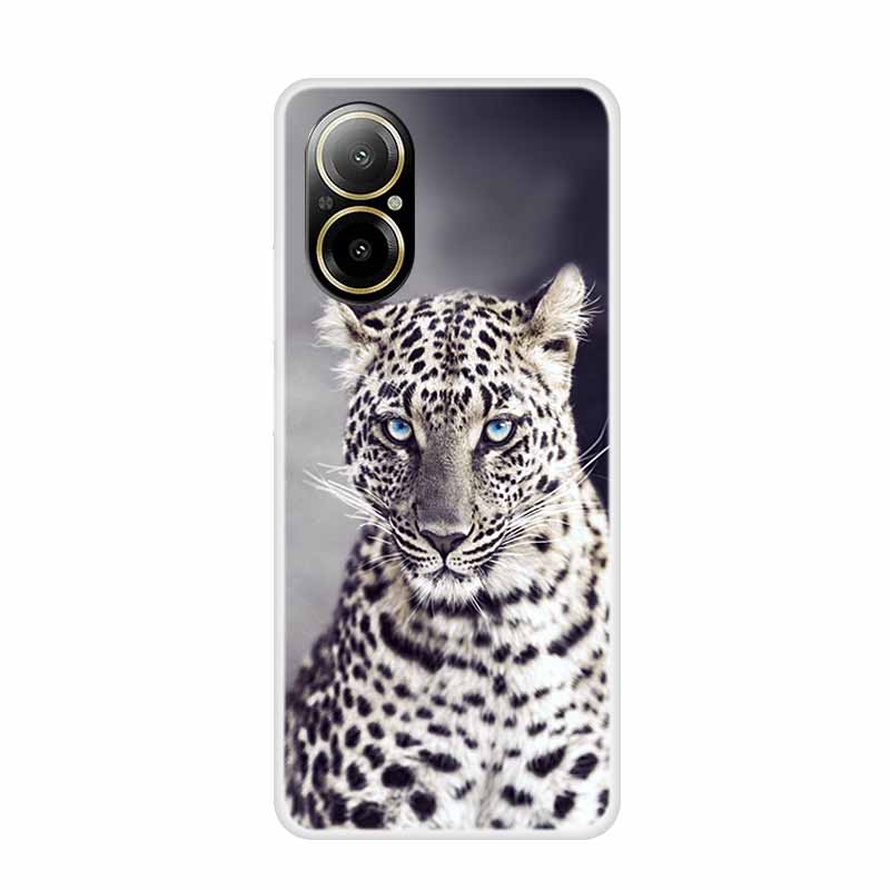 Soft Case For Realme C67 Painting Animals Luxury Silicone Phone Cover for Realme C 67 Protector Transparent Shell Clear Cases