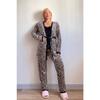 Brown Lonza Exclusive Velvet Women's Pajama Set With Robe