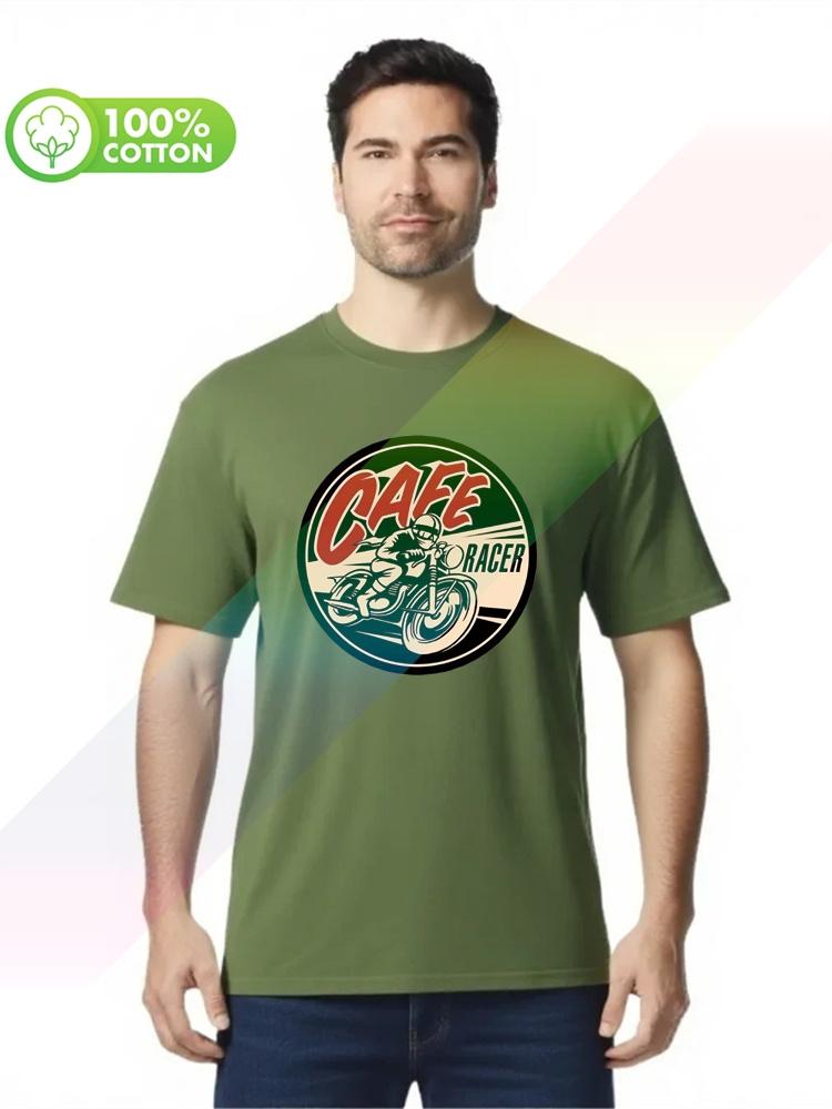 100 Cotton Round Neck Heavy Weight Unisexs Tshirt Cafe Racer T Shirt Unisexs Motorbike Biker Retro S3xl Tops Tees