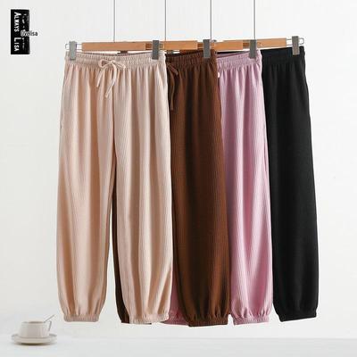 Women's Ice Silk Bloomers: Lightweight, Loose-Fit, Nine-Point Harem Pants for Sport, Summer, and Anti-Mosquito Protection.