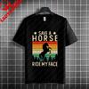 Unisex  Unisexs Casual Graphic Tshirt With Western Horse  Barrel Racing Design 100 Cotton Short Sleeve Round Neck Tshirt