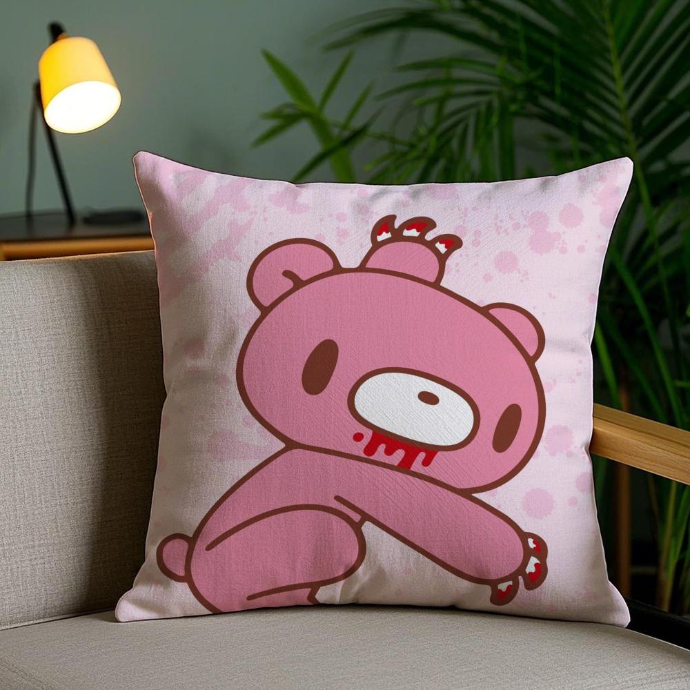 Cartoon G-Gloomys Bear Cushion Cover Soft Short Plush Double-Sided Printing Home Decor Machine Washable Pillow Case Gift