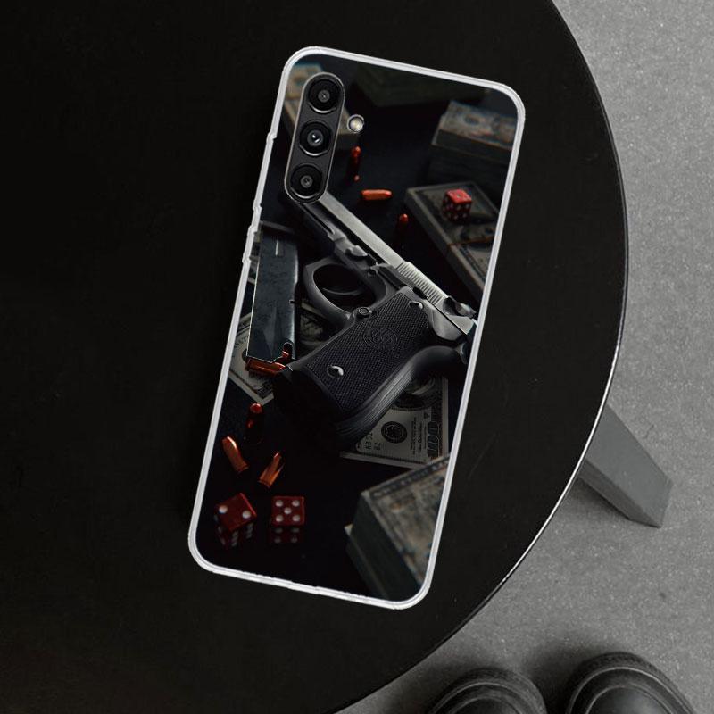 

Gun Bullets AK47 Handgun Phone Case Cover for Samsung Galaxy A17 A16 A26 A36 A56 A57 A37 A15 A25 A35 A55 A14 A24 A34 A54 A13 A23 Samsung A35
