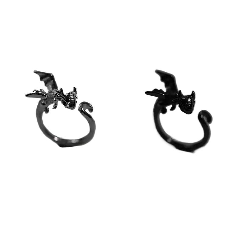 Little Dragon Ring Gothic Lolita Style Dark High Beauty Couple Ring