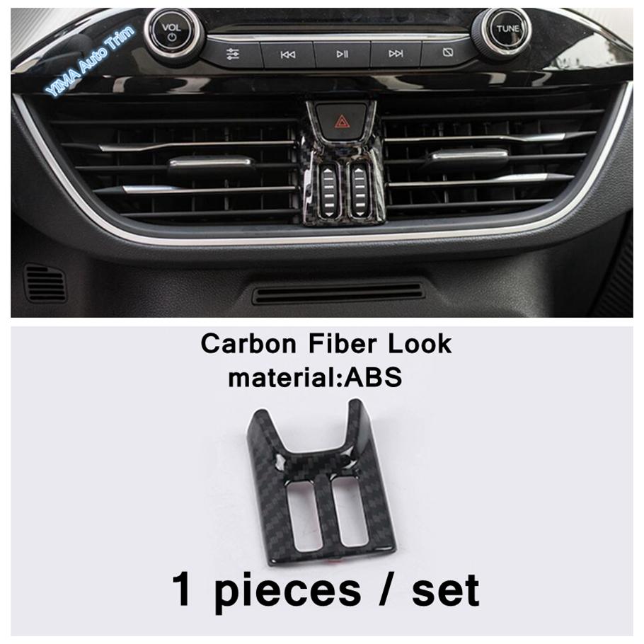 Car Head Lights Switch Button / A Pillar / Steering Wheel Cover Trim Carbon Fiber ABS Accessories For Ford Focus MK4 -