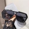 European & American Stylish Large Frame One-Piece Sunglasses - Influencer Street Style