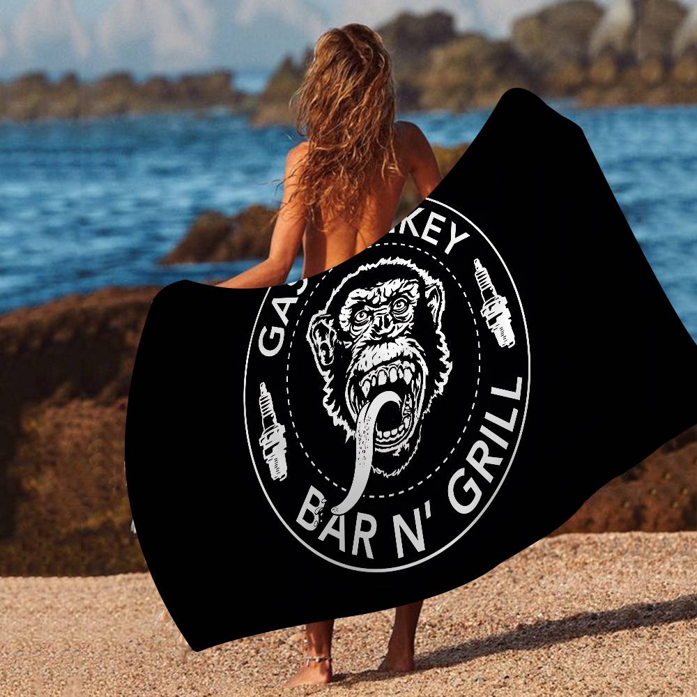 G-Gas-Monkey Rough-Garage Anime Beach Swimming Towel Soft Absorbent Washcloth Children's Gifts for Kids Travel Camping Gym