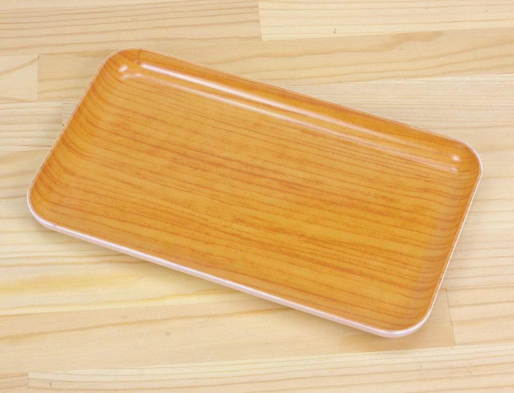 TATSU-CRAFT CN Caster Tray, SS, 21.5cm, Natural Wood, Non-Slip, Non-Slip, Plastic, Suitable for Kitchen, Cafes, and As a Placemat. Made In Japan.