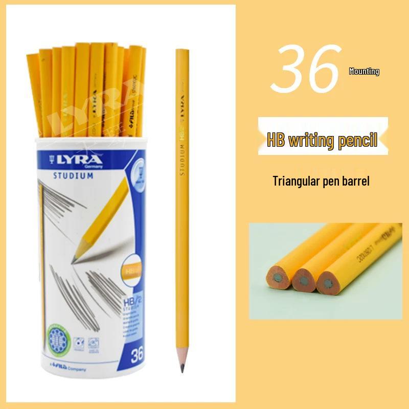 LYRA Triangular Grip Perforated Pencil for Children: HB, 2B, 2H Writing Correction for Primary School Students. HB