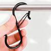 5PCS S-Shaped Hook with Safety Buckle Black Silver Metal Hook for Outdoor Flower Baskets Kitchen Utensil Bedroom Clothes Storage