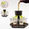 Creative plastic tray dispenser with bracket, with six cups, wine, whiskey, beer, birthday party, Christmas, bar tools