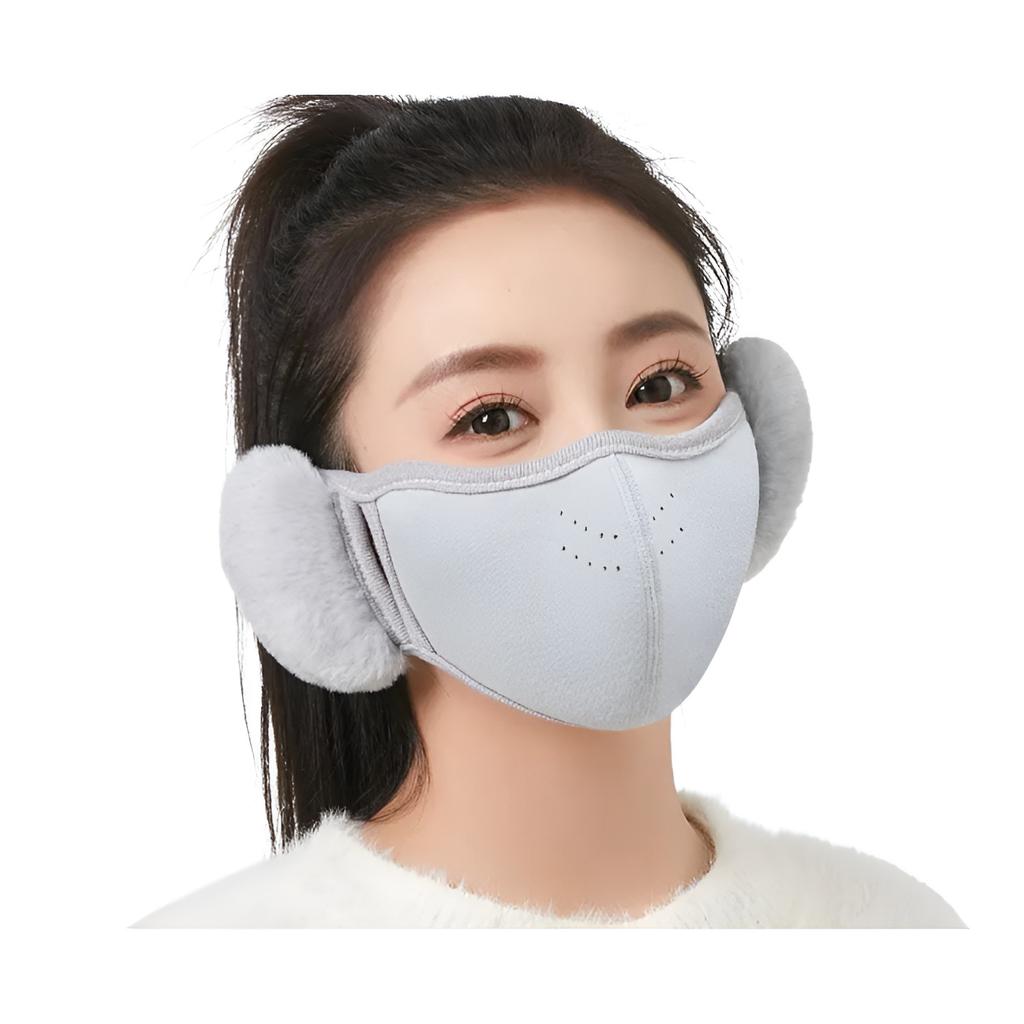 R-Winter Warm Mask for Women, High-Value Style, Fleece Lined, Thickened, Windproof, Cold-Proof, Cycl