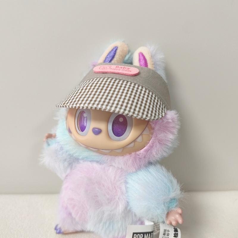 Labubu 17CM Vinyl Pendant Baseball Cap with Macaron Doll Dress-Up Accessories, In Stock