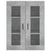 Highboard Concrete Grey 69.5 x 34 x 180 cm Engineered Wood