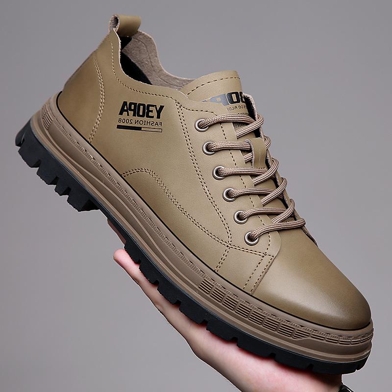 Men's Autumn/Winter Chelsea and Martin Boots: British Style, Thick-Soled Leather, Low/High-Top Work Boots