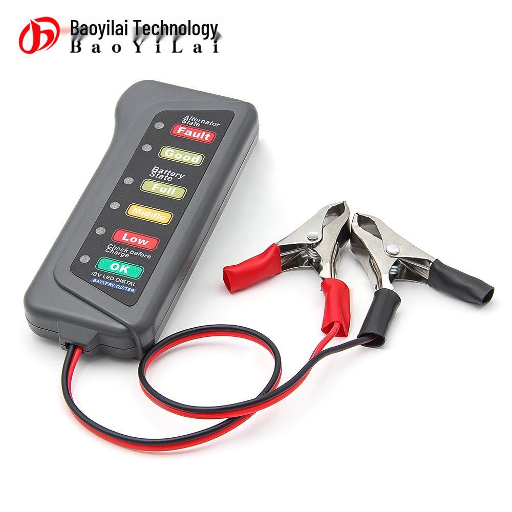 12V Car Battery Tester - Voltage Detection for Storage Batteries.