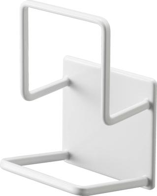 Yamazaki Tower Magnetic Sponge Holder, Double, White, Approx. W6.5 X D6.3 X H11cm, Two-Tier, Easy To Clean, 3280