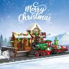 Superior-Grade 1362Pcs Christmas Premium-Quality Train First-Class Platform Premium-Quality Assembly First-Class Building-Bricks Collection Kit
