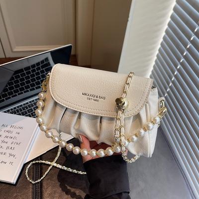 Popularna Modna Plisowana Mała Szykowna Wiatr Modny Łańcuszek Torba na Ramię Crossbody Mała Kwadratowa Torba