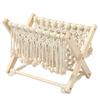 1PC Floor Standing Rack Foldable Cotton Rope Woven Rack Bohemia Book Rack Macrame Basket 32x19x25cm