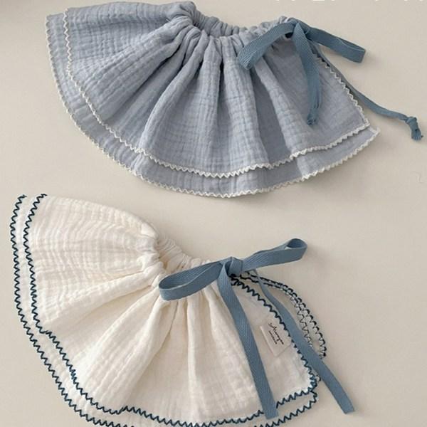 Hararoi Children's Flare Ribbon Scarf Bib 2-piece Set, Korean Baby Products