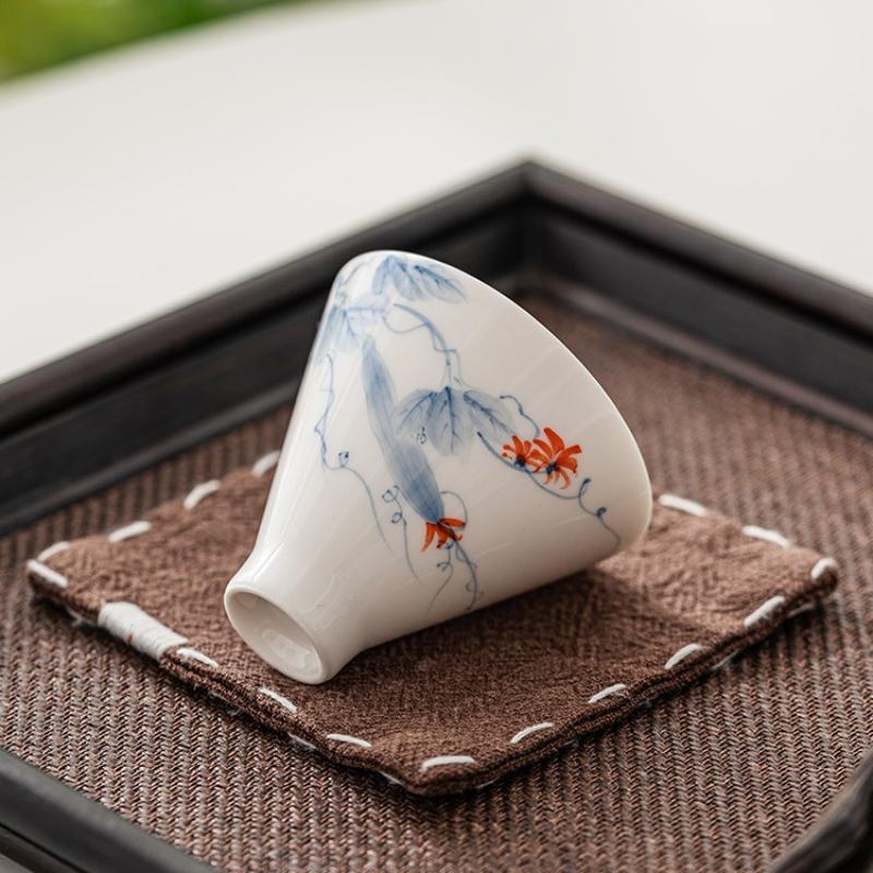 Ručně malovaný Mistrovský šálek Dámské osobní čajové misky Čínská keramika Kung Fu Čajový servis Retro Čajový obřad Domácí Porcelánové Čajové šálky