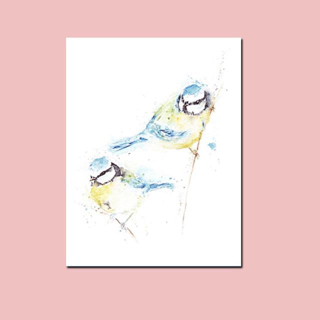 

Принт абстрактная акварель попугай птица на ветках картина маслом на холсте животное настенная картина для гостиной декор куадрос 21*30cm