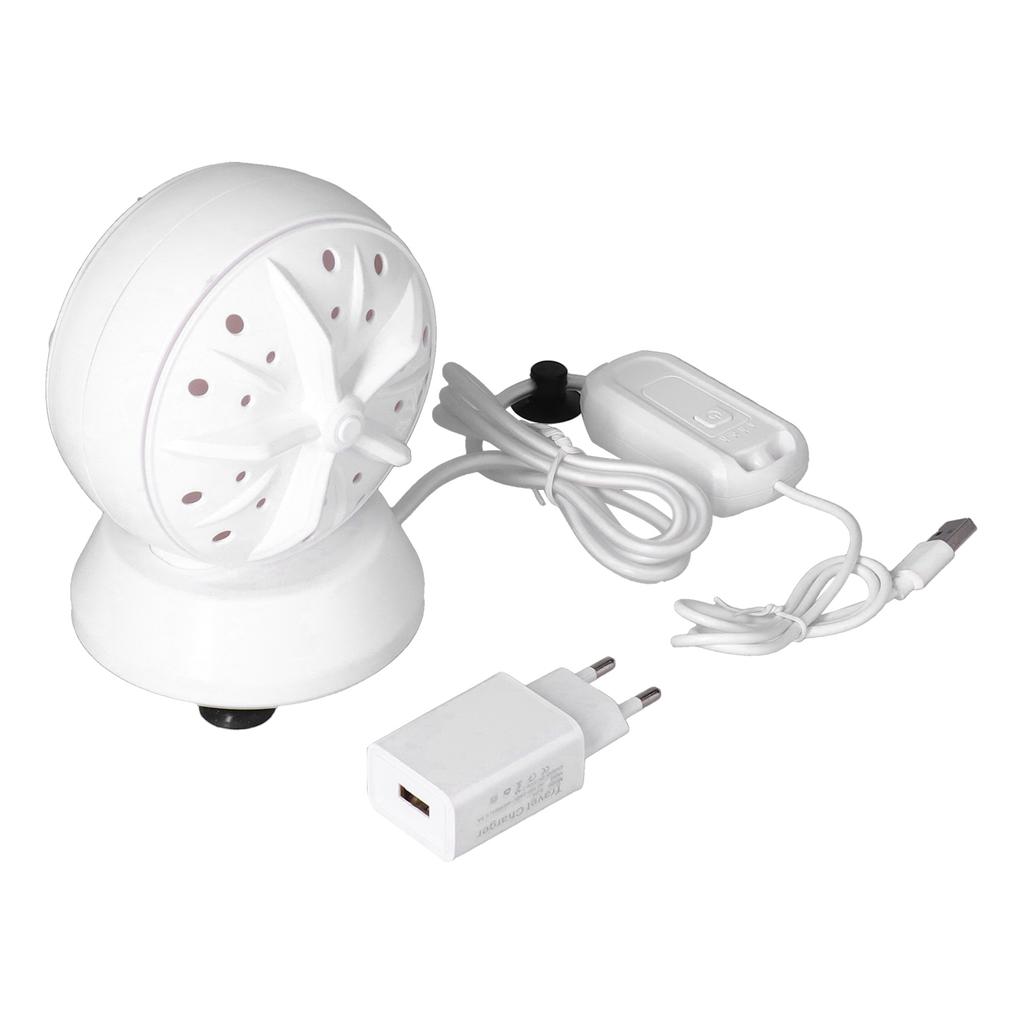 Ultrasonic Dual Turbine Washing Machine Mini Portable Underwear Rotating Washer 100?240VEU Plug