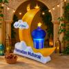 1.8M/6FT Ramadan Mubarak Inflatable Yellow Crescent Blue Dome Star Decor Islamic  Decorative Supplie Ramadan Inflatable For Yard