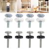 For Apartment Renters White Guardrail Screw Kit Easy Setup Door Replacement Kit No-drill Adjusting Rod Threaded Bar