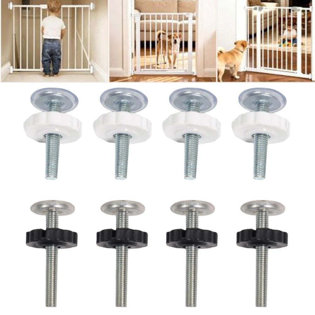 For Apartment Renters White Guardrail Screw Kit Easy Setup Door Replacement Kit No-drill Adjusting Rod Threaded Bar
