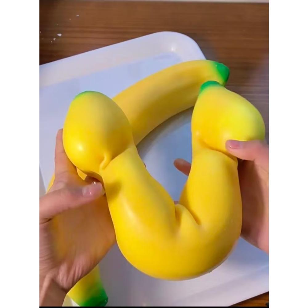 Super Jumbo Banane Erdbeere Squishy Langsam Aufgehend Anti-Stress Fidget Spielzeug für Erwachsene Kinder Ungiftig Angstlinderung Kneten