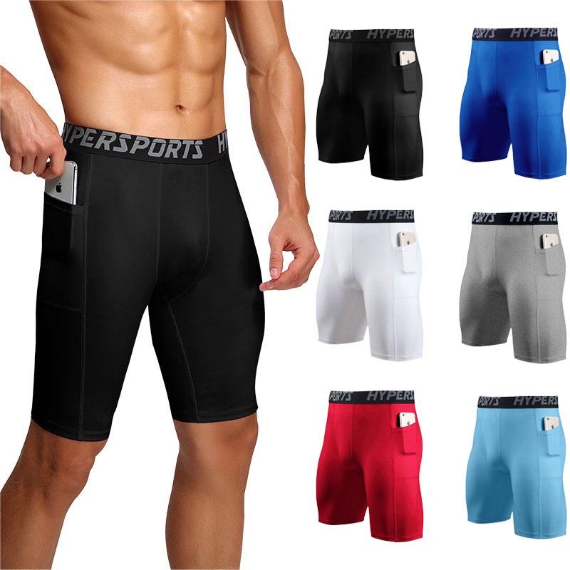 Men's Funktions Compression Shorts For Fitness And Sports Moisture-wicking Polyester Fabric Mid-length