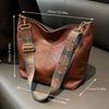Nuova Borsa Donna Retrò con Ampia Tracolla Geometrica, Borsa a Spalla/Crossbody Tote di Grande Capacità, Borsa Pratica per la Spesa Quotidiana all'Aperto Casual