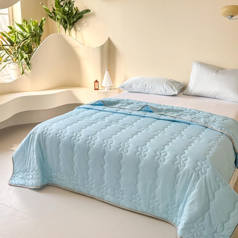 New Cool Silk Summer Quilt, Summer Cool Quilt, Air Conditioner Quilt, Solid Color, Simple Japanese Style