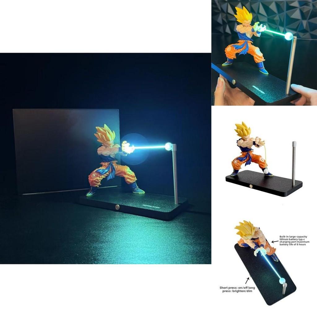 Lampada da Notte Goku Genkidama di Dragon Ball Z con Design Magnetico per Fan degli Anime