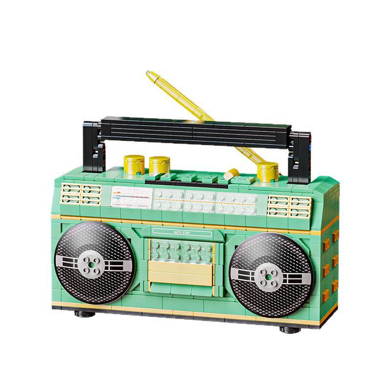 High-Density Retro Pendulum Clock Compatible with LEGO Model Assembly, Nostalgic Gift for Men and Women