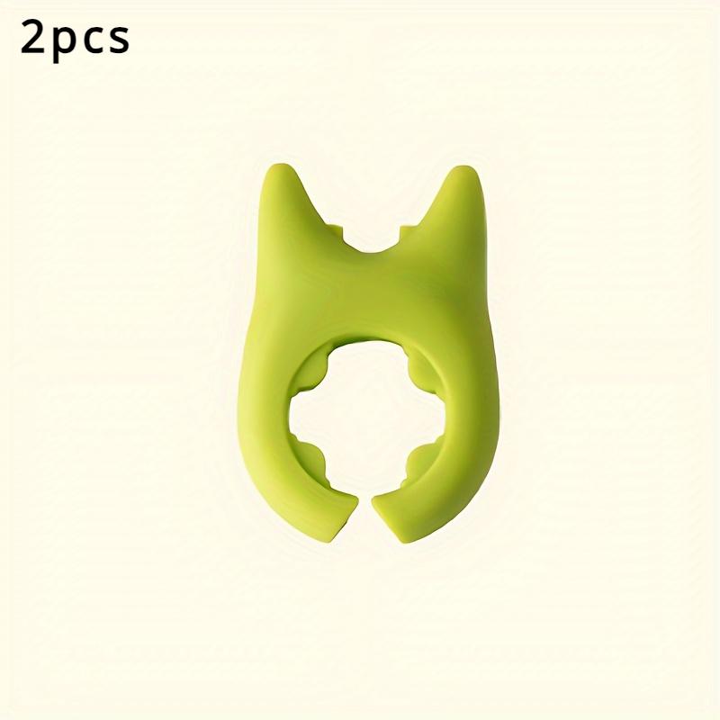 2Pcs Spoon Pot Holder Spatula Holder Clip,Spoon Holder,Silicone Pot Holder Spoon Holder,Heat Resistant Anti-slip Silicone Spoon Hold