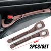 2Pcs Car Seat Gap Filler Organizer PU Waterproof Universal Car Seat Gap Anti-leak Stopper Strip 2Slot Seat Gap Storage Organizer