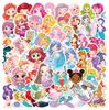 50pcs Cute Mermaid Graffiti Sticker Party Decoration Bicycle Cup Helmet Flat Cartoon Waterproof Stickers