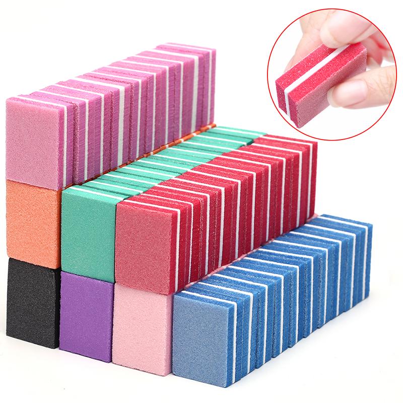 50Pcs Sponge Nail File Sanding Buffer Polish Nail Files Manicure Tool