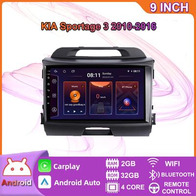 Autoradio Android 9 pouces, Carplay, lecteur vidéo multimédia, Navigation GPS, WIFI, 2 + 32 go, pour KIA Sportage 3 2010 – 2016