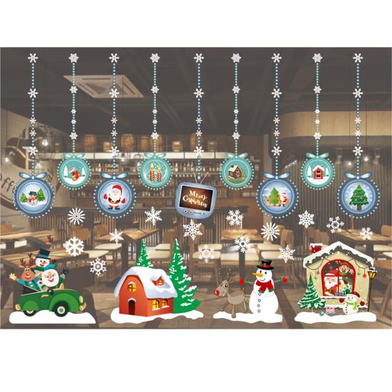 Christmas Decoration Wall Window Glass Xmas Stickers Decal Patch Home Decor