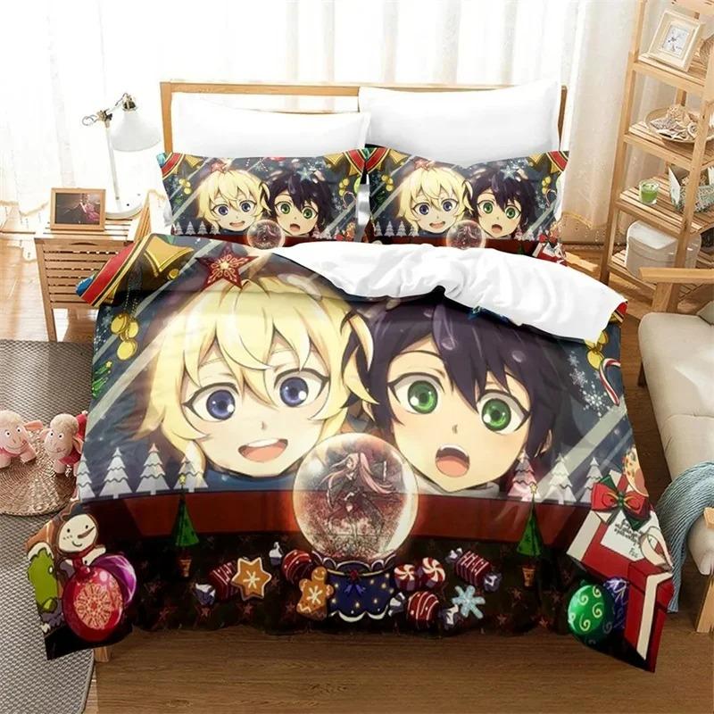 3D Print Anime Seraph Of The End Bedding Collection Boys Girls Twin Queen King Size Duvet Cover Pillowcase Bed Boys Adult