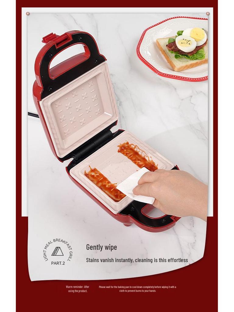 Multifunctional Breakfast Sandwich and Waffle Maker – Automatic Toaster and Panini Grill