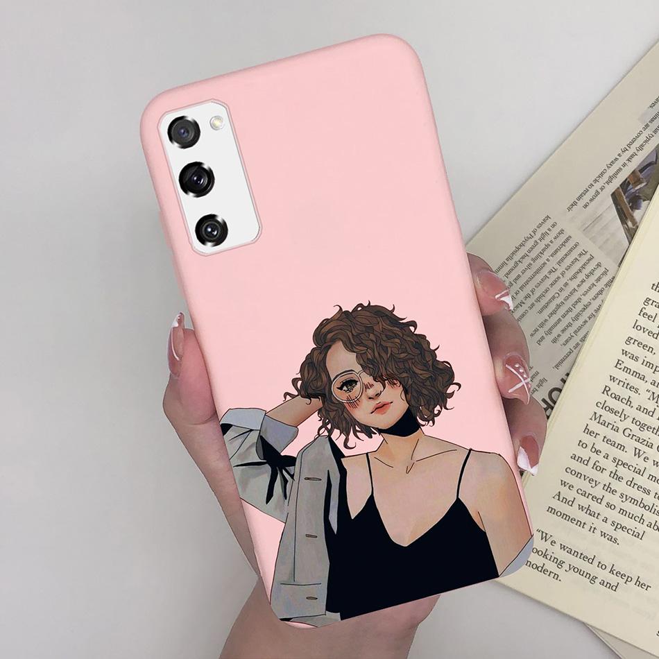 Case for Fundas Samsung Galaxy S20 FE S 20 FE S20FE Case Samsung S20 FE Phone Silicone Flower Cute Soft Back Cover Cases Bumper