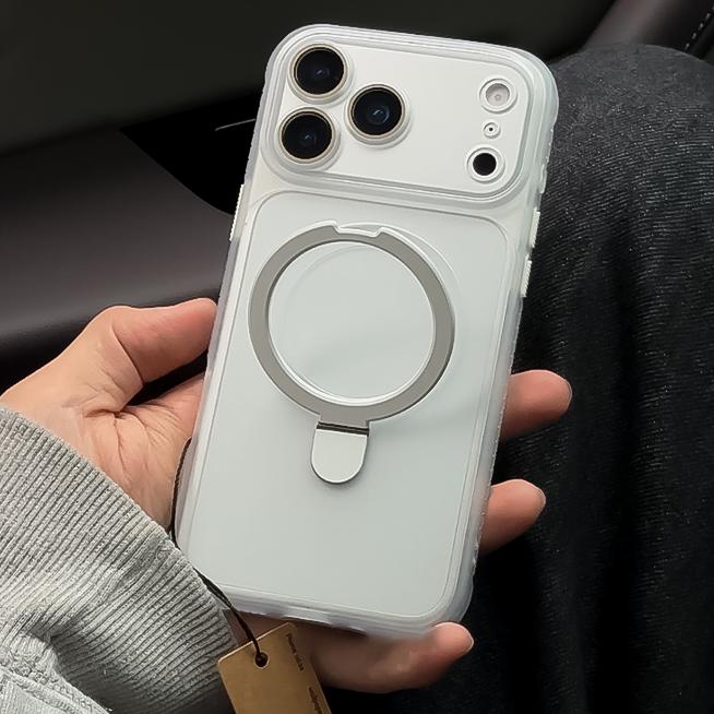 Matte Magnetic For Magsafe Wireless Charge Case For iPhone 17 16 15 14 13 12 11 Pro Max Plus Bracket Stand Holder Clear Cover