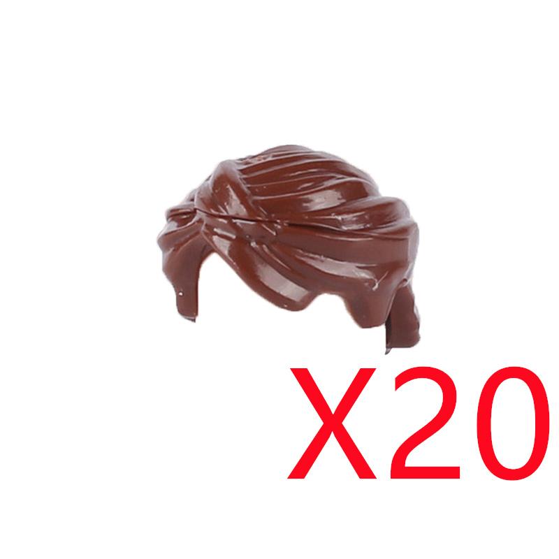 MOC City Building Blocks Figure Body Parts Creative Accessories Long Hair Brown Black Gold Mini Brick Compatible Toy Gift k030