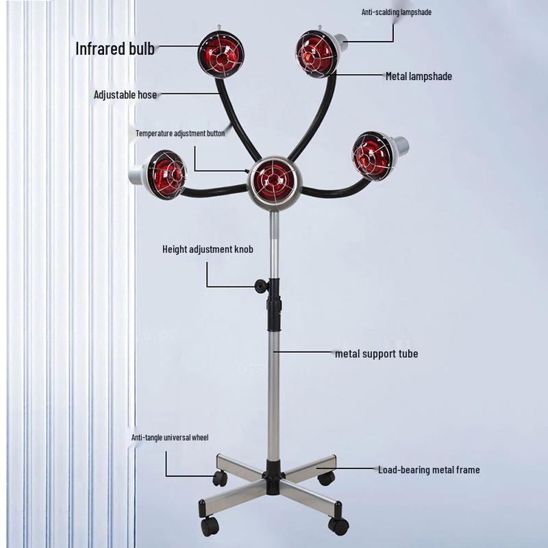 Infrared Hair Dryer Five-Head Lamp for Dyeing, Perm, and Treatment