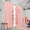 2pcs 2D Flat Printing Window Curtains Self Love Juice Aesthetic 100% Polyester Without Electricity Holiday Decorations Perfect